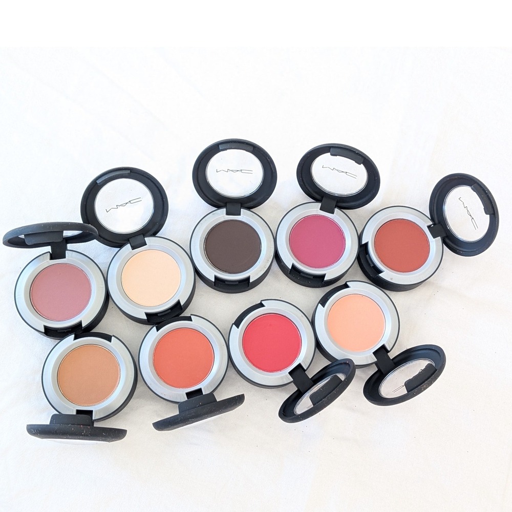 MAC Powder Kiss Soft Matte Eye Shadow Lot of 9 Shades NEW w/out Box UNUSED